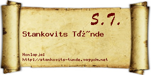 Stankovits Tünde névjegykártya